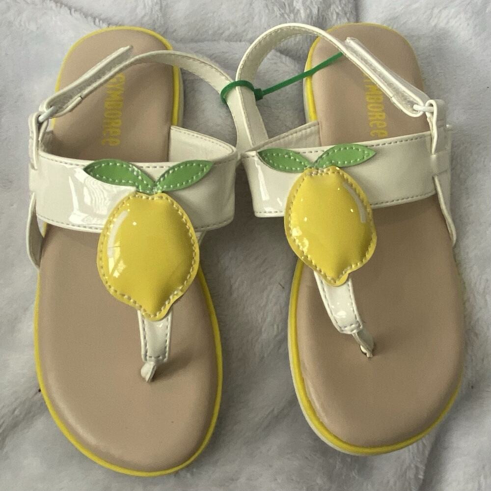 Gymboree White Lemon Patent Sandals – Girls Size 12